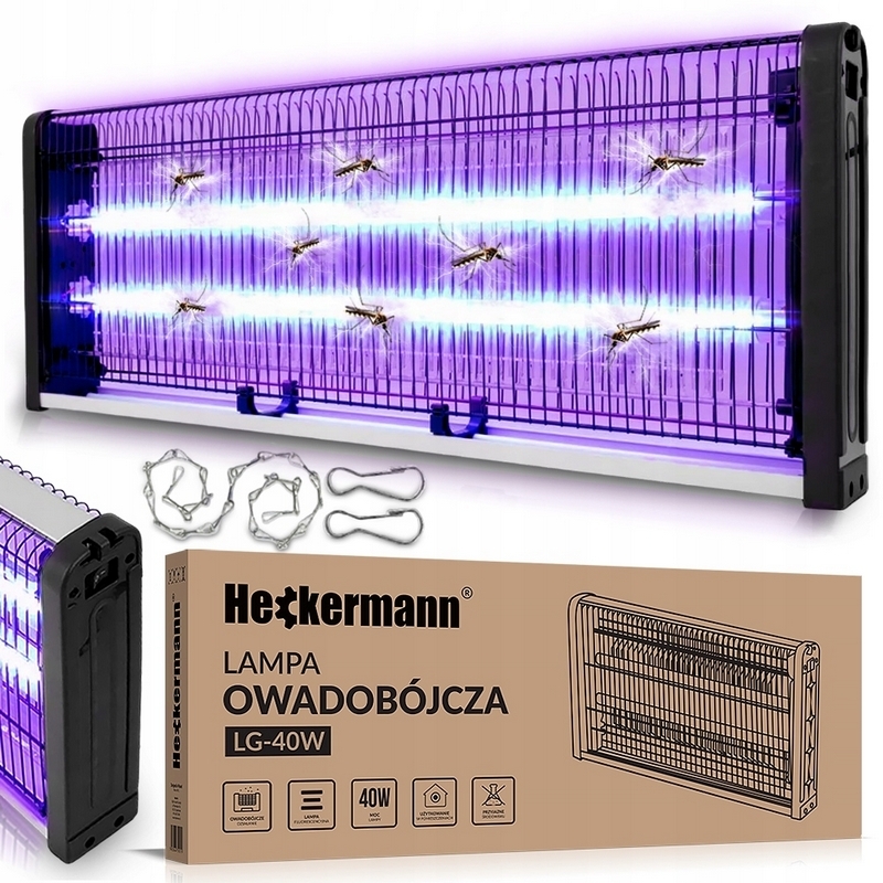 Lampa proti komárom a muchám Heckermann 0,5 kg + NÁLEPKU NEVHAZOVAŤ
